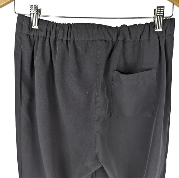 Topshop Women’s Black Wrap Front Casual Pull Up Pants Jogger Size 2 - Picture 5 of 11